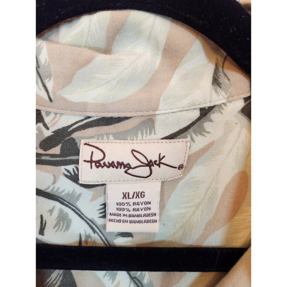 Panama Jack Men's Multicolor Silk Short Sleeve Button Down Shirt Size XL - Picture 3 of 5